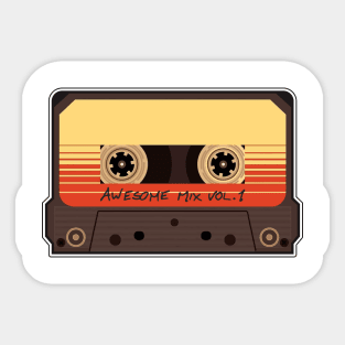 Awesome Mix vol 1 Vintage shirt design Sticker